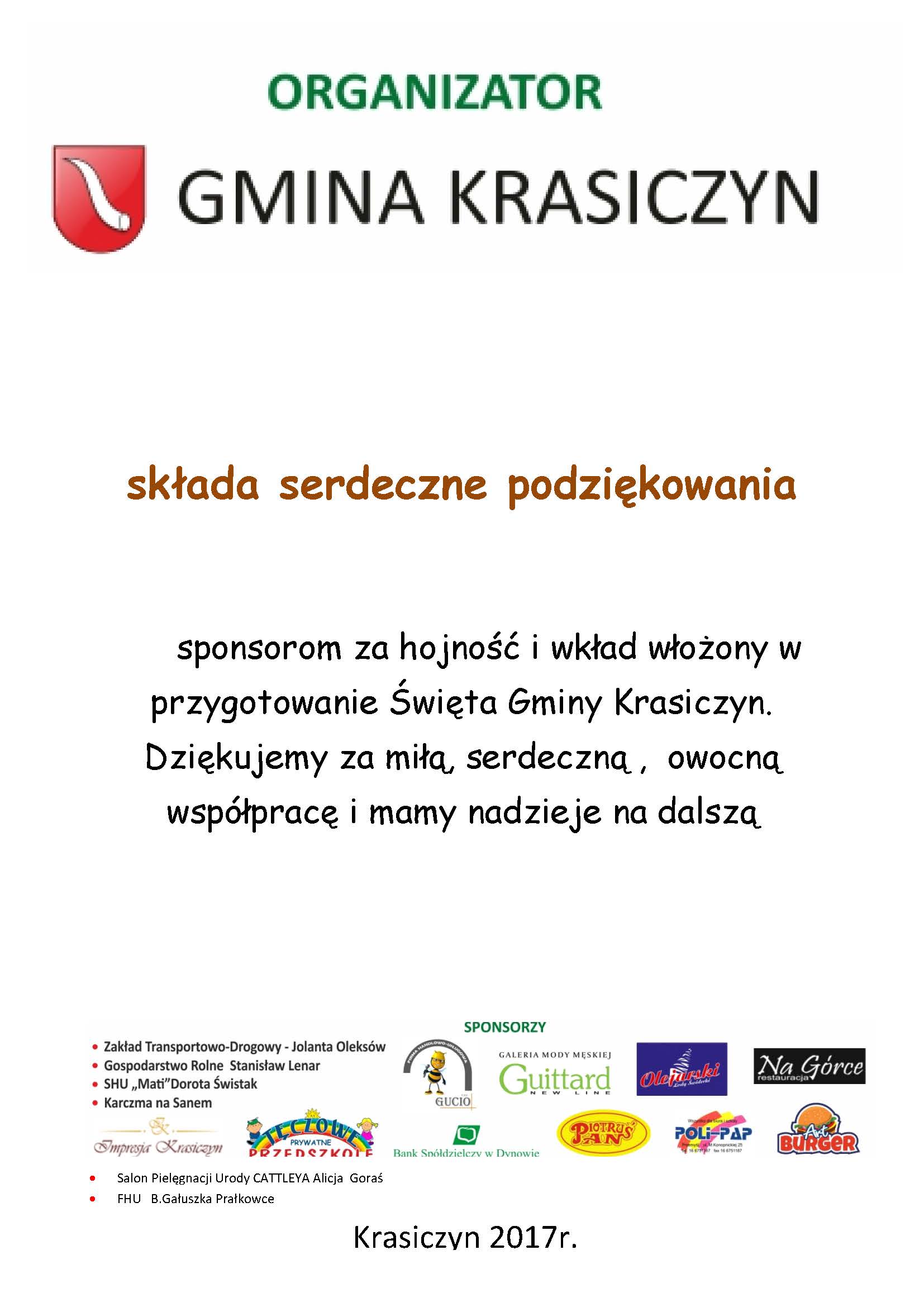 PODZIĘKOWANIA