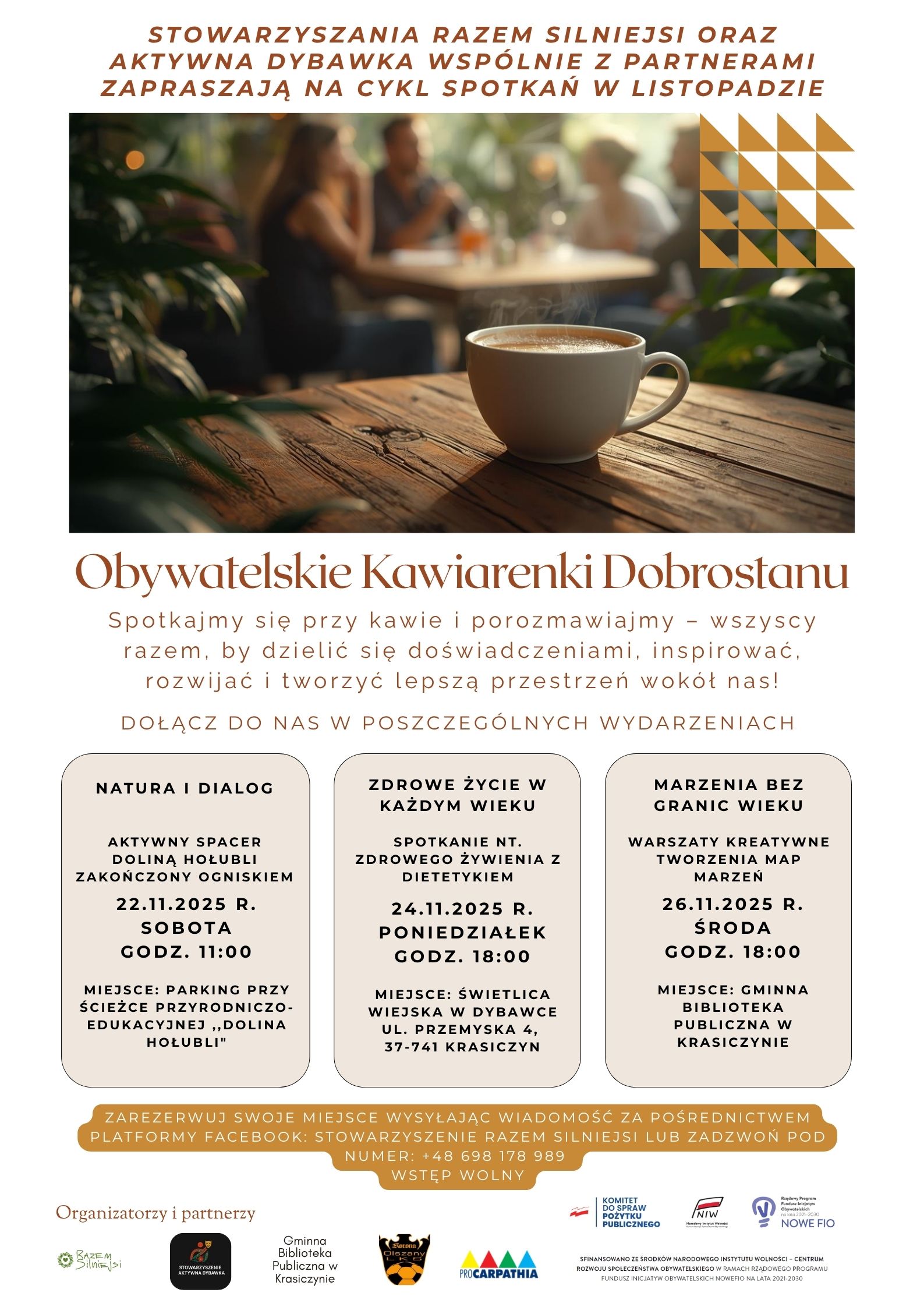 Plakat Obywatelskie Kawiarenki Dobrostanu