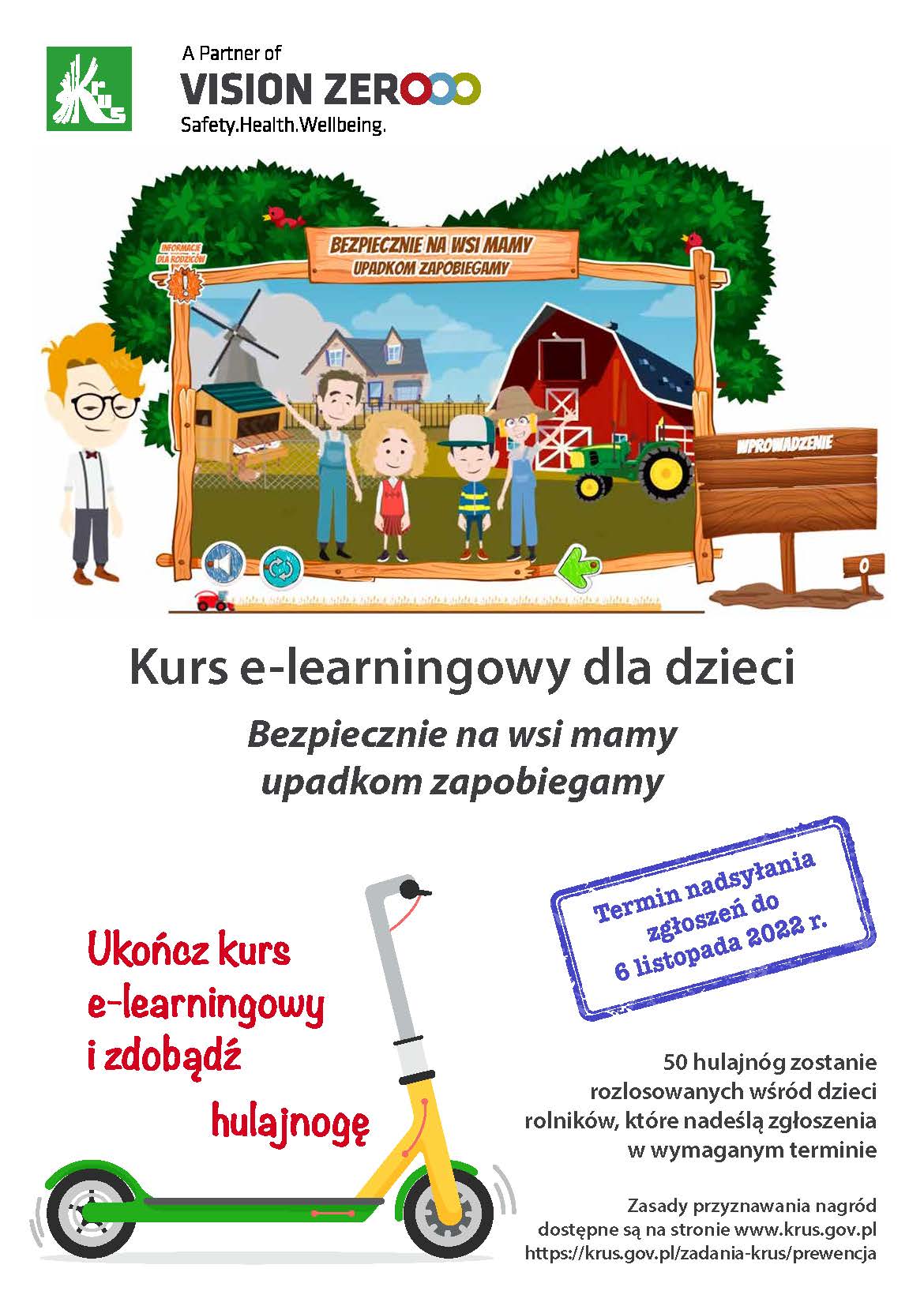 Plakat kursu e learning 2022