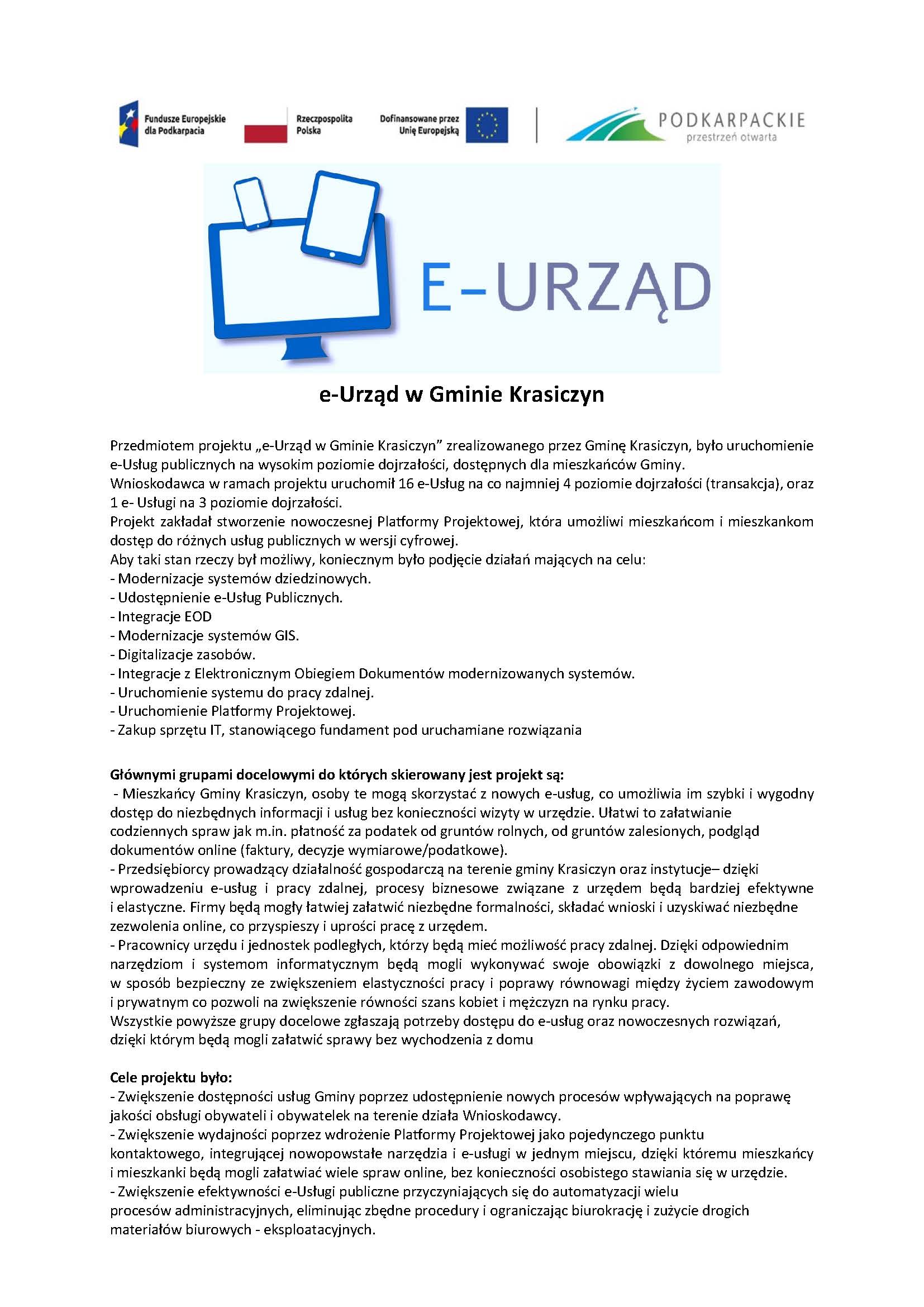 e urzad informacja na strone I Strona 1